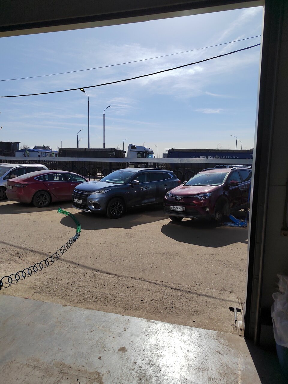 outside