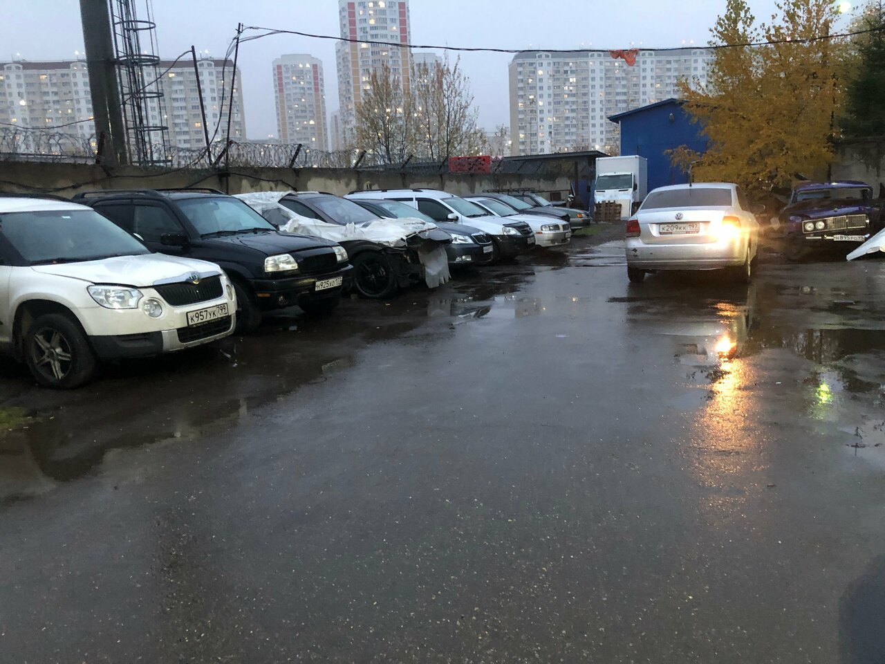 outside