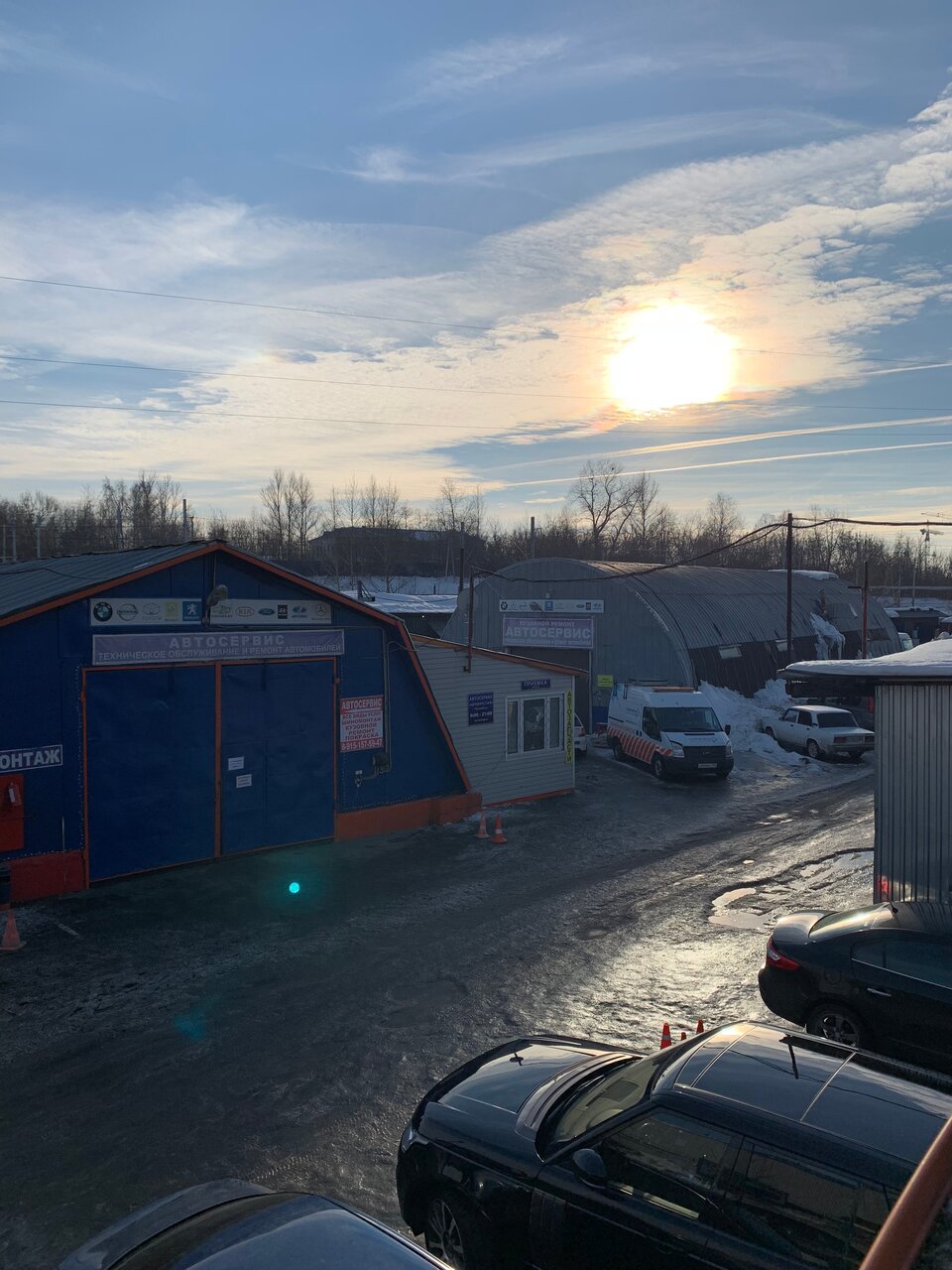 outside