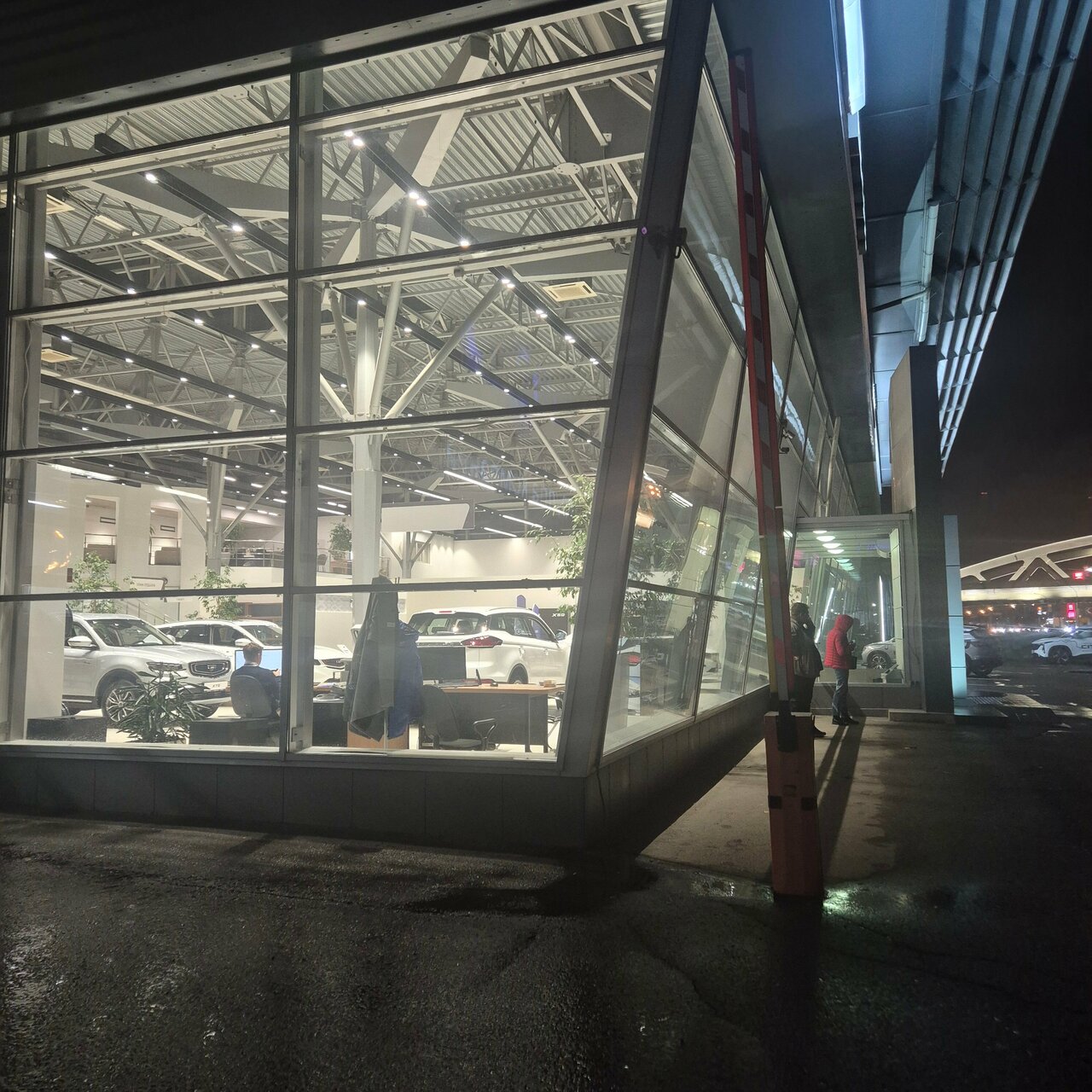 outside
