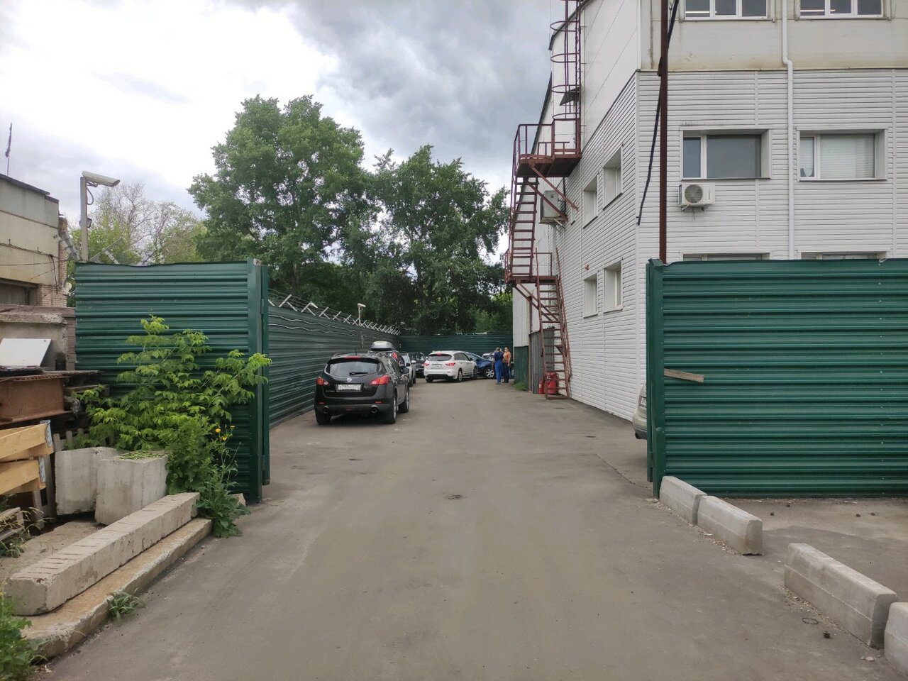 outside