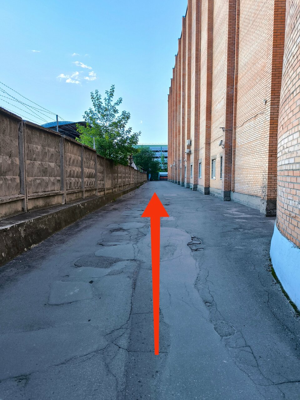 outside