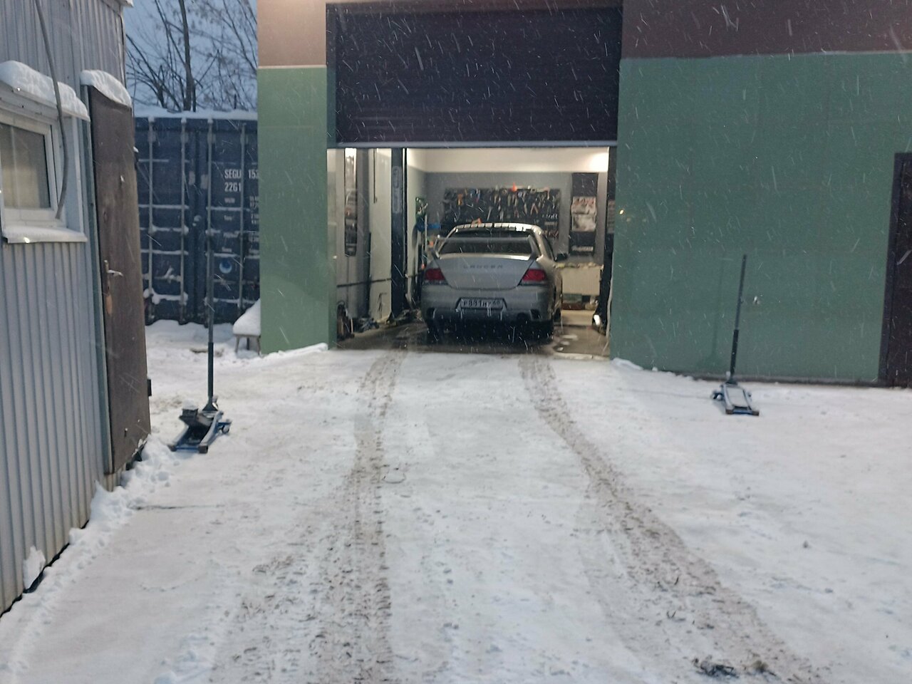 outside