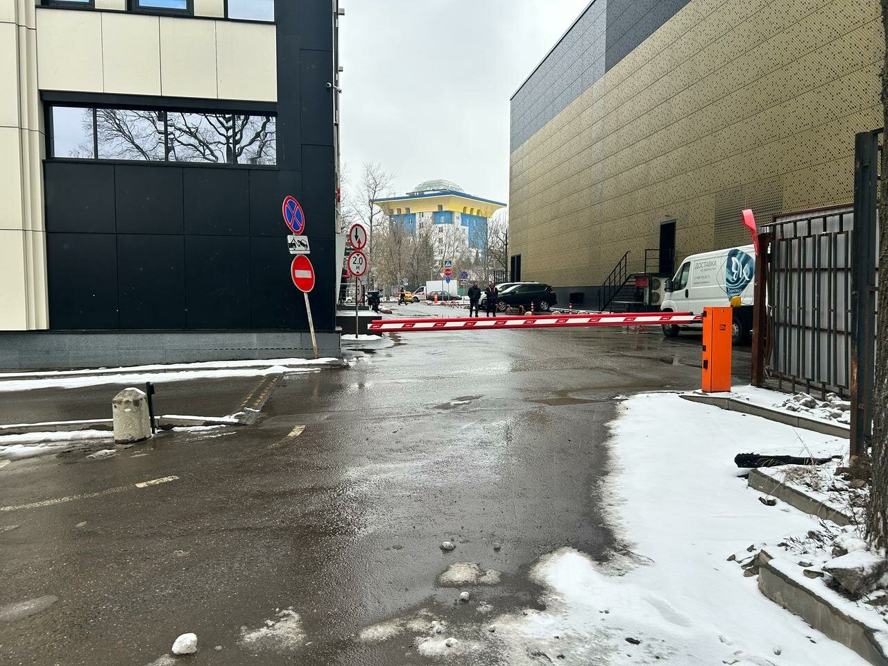 outside
