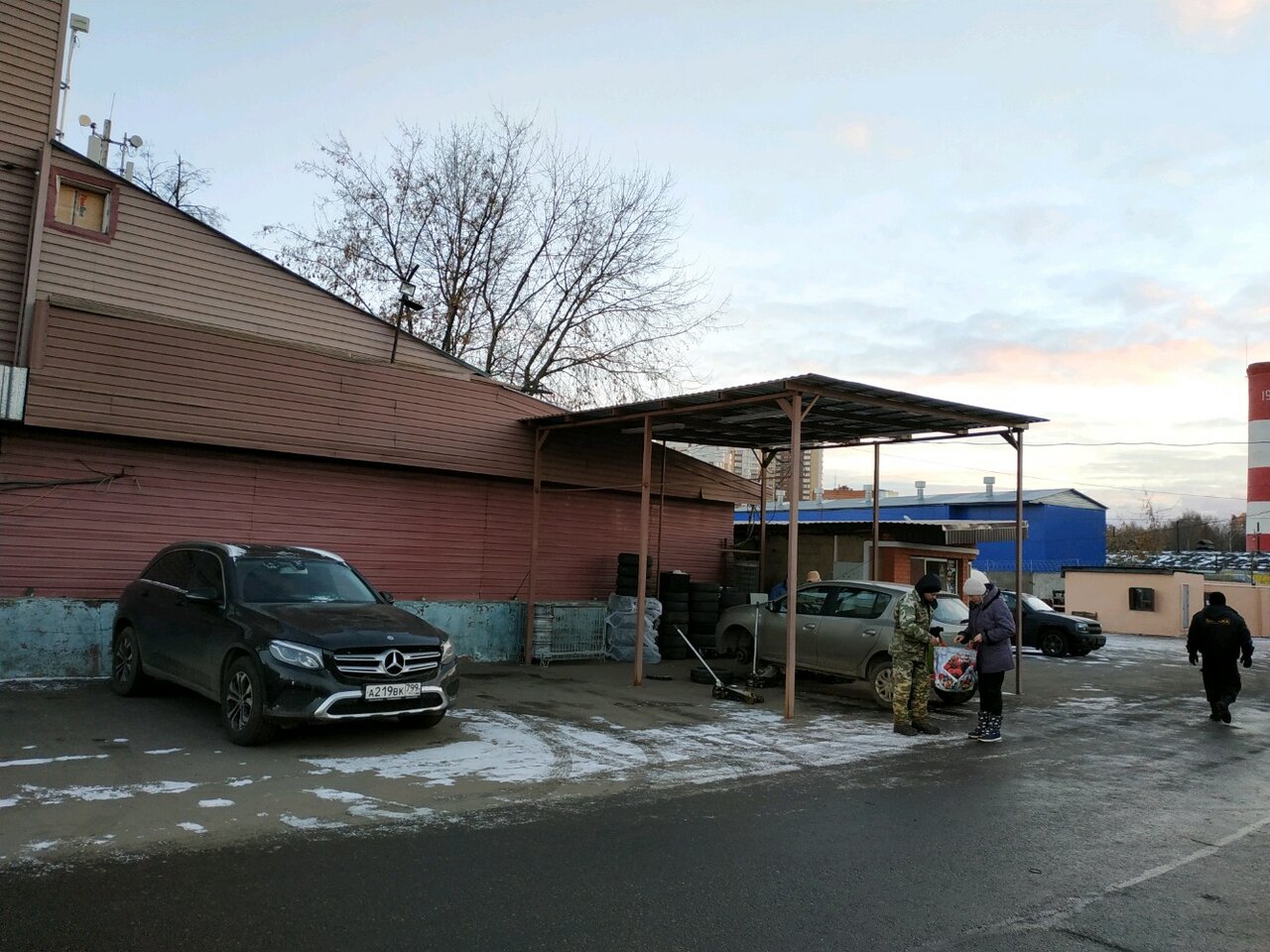 outside