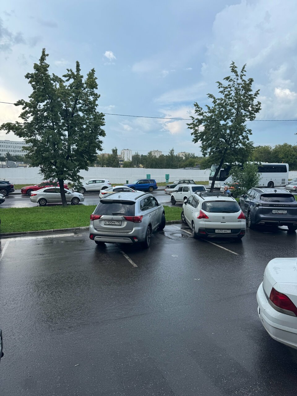 outside