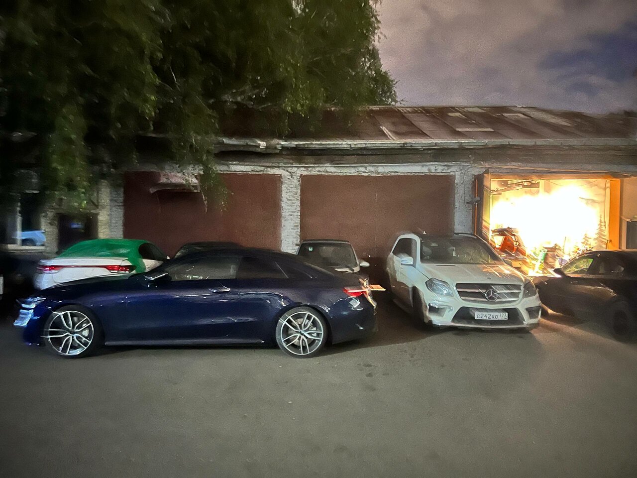 outside