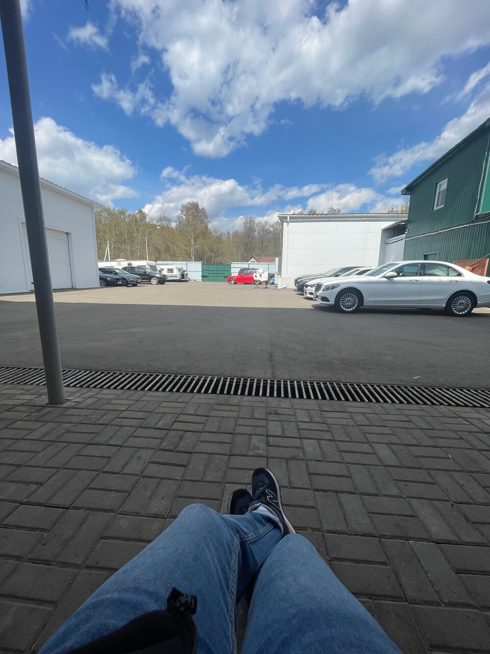 outside
